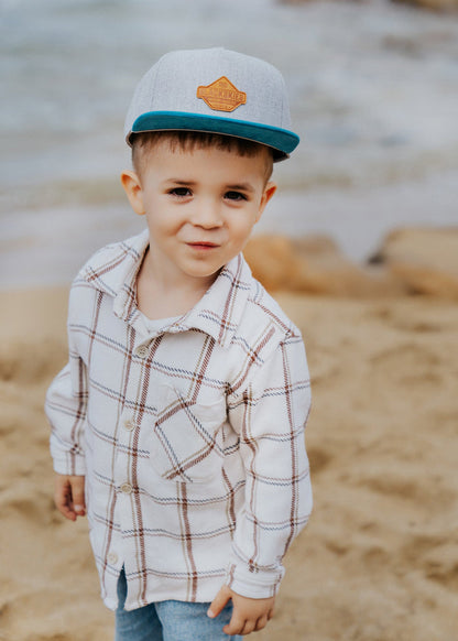 Blackskies-Essentials-Snapback-Kids-Cap-Grey-Light-blue-Light-blue-Model-2