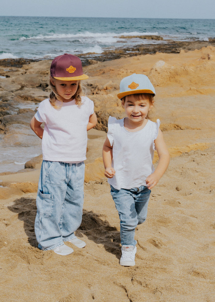 Blackskies-Essentials-Snapback-Kids-Cap-Light-blue-Brown-Brown-Model-5
