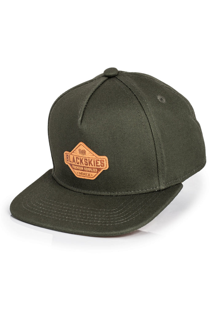 Blackskies-Essentials-Snapback-Kids-Cap-Olive-Olive-Brown-5