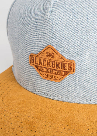 Blackskies-Essentials-Snapback-Cap-Light-blue-Brown-Brown-6