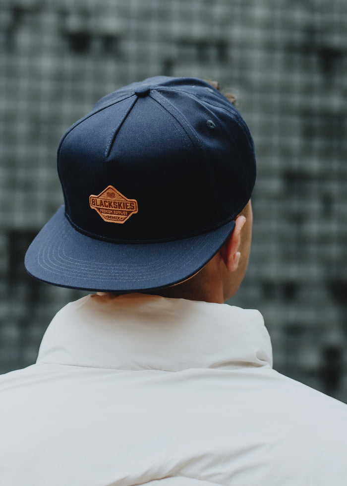 Essentials-Snapback-Cap-Navy-blue-Navy-blue-Brown-Model-2