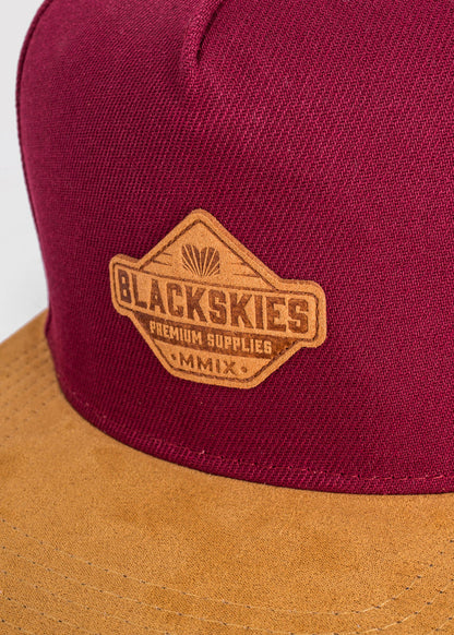 Blackskies-Essentials-Snapback-Cap-Red-Brown-Brown-6
