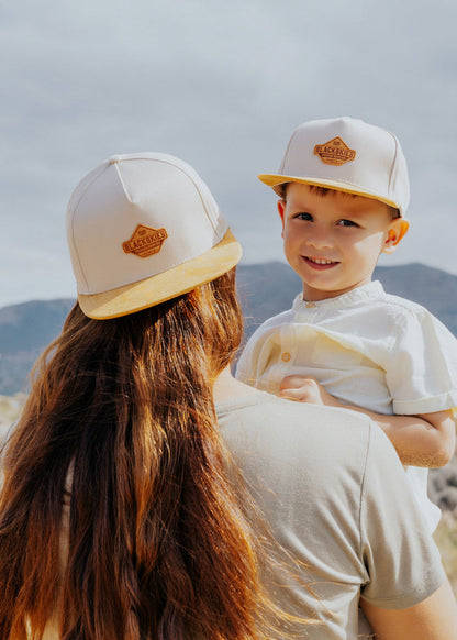 Blackskies-Essentials-Snapback-Cap-Kids-Beige-Brown-Brown-Model-4