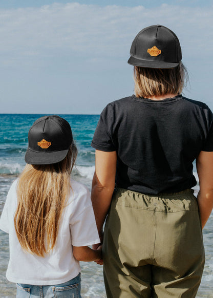Blackskies-Essentials-Snapback-Kids-Cap-Black-Black-Brown-Model-2