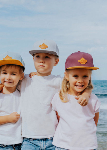 Blackskies-Essentials-Snapback-Cap-Kids-Grape-Brown-Brown-Model-2