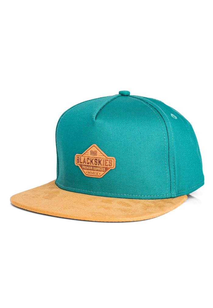 Blackskies-Essentials-Snapback-Cap-Tealgreen-Brown-Brown-2