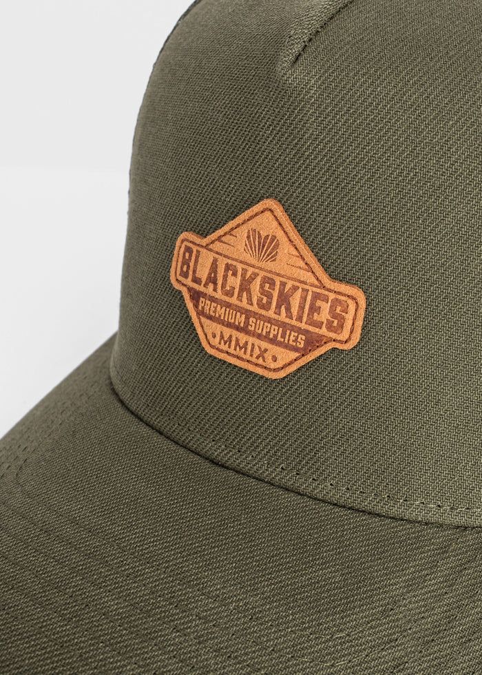Blackskies-Essentials-Trucker-Cap-Olive-Olive-Brown-1