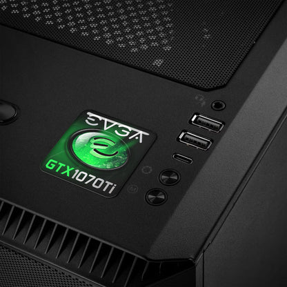 EVGA GeForce GTX 1070 Ti 1"x1" Chrome Effect Domed Case Badge / Sticker Logo