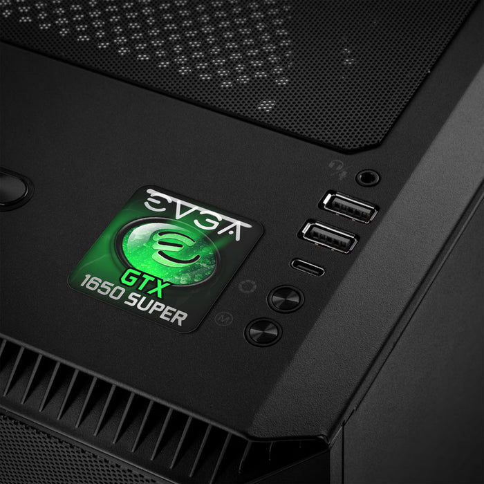 EVGA GeForce GTX 1650 Super 1"x1" Chrome Effect Domed Case Badge / Sticker Logo