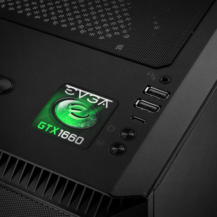 EVGA GeForce GTX 1660 1"x1" Chrome Effect Domed Case Badge / Sticker Logo