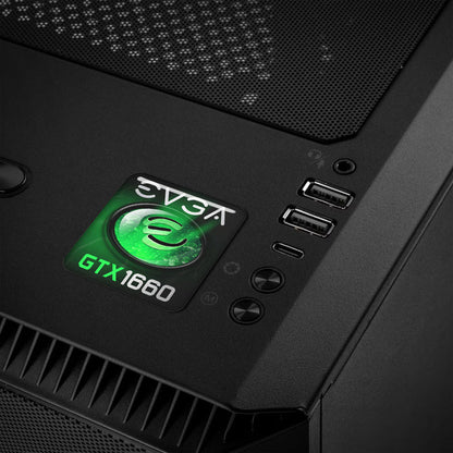 EVGA GeForce GTX 1660 1"x1" Chrome Effect Domed Case Badge / Sticker Logo