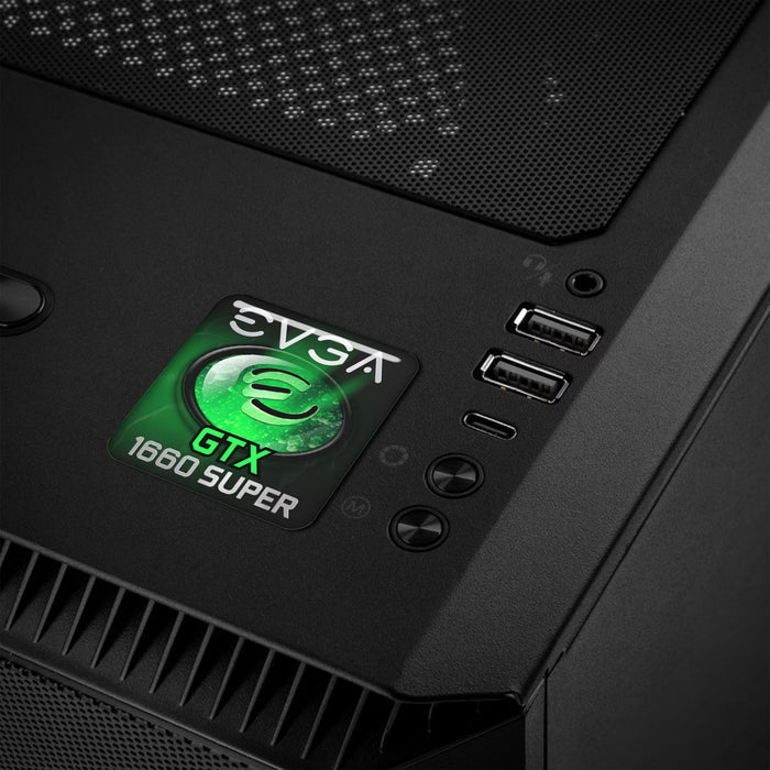 EVGA GeForce GTX 1660 Super 1"x1" Chrome Effect Domed Case Badge / Sticker Logo