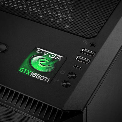 EVGA GeForce GTX 1660 Ti 1"x1" Chrome Effect Domed Case Badge / Sticker Logo