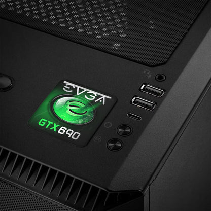 EVGA GeForce GTX 690 1"x1" Chrome Effect Domed Case Badge / Sticker Logo