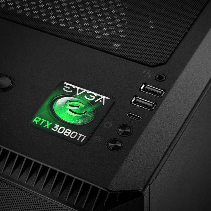 EVGA GeForce RTX 3080 Ti 1"x1" Chrome Effect Domed Case Badge / Sticker Logo