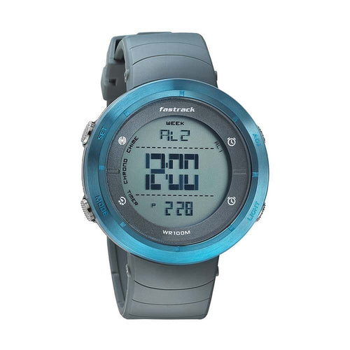 Fastrack Trendies Grey Dial Digital Watch for Men 38047PP03