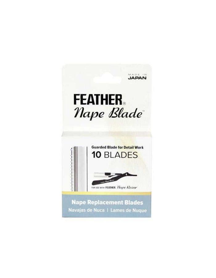 Feather Nape Blades 10-pack with mesh guard for precise grooming