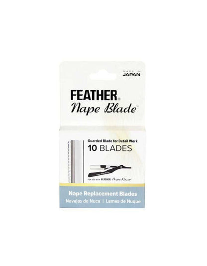 Feather Nape Blades 10-pack with mesh guard for precise grooming