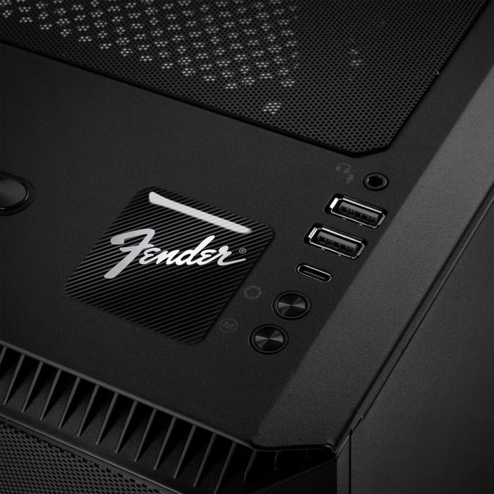 Fender 1"x1" Chrome Effect Domed Case Badge / Sticker Logo