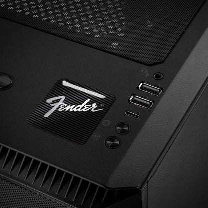 Fender 1"x1" Chrome Effect Domed Case Badge / Sticker Logo