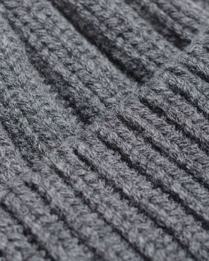 lost & found Found Feather Found Feather Rib Beanie Italian Donegal Wool Charcoal