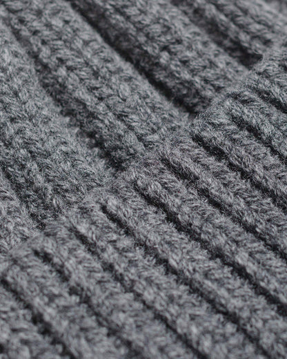 lost & found Found Feather Found Feather Rib Beanie Italian Donegal Wool Charcoal