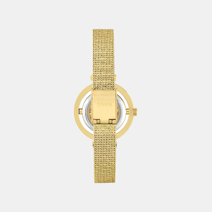 Fria Women Quartz Mother Of Pearl Dial Analog Mesh Watch TWEL27801