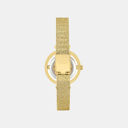 Fria Women Quartz Mother Of Pearl Dial Analog Mesh Watch TWEL27801