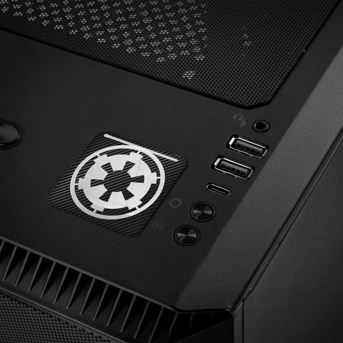 Galactic Empire Imperial Insignia 1"x1" Chrome Effect Domed Case Badge / Sticker Logo
