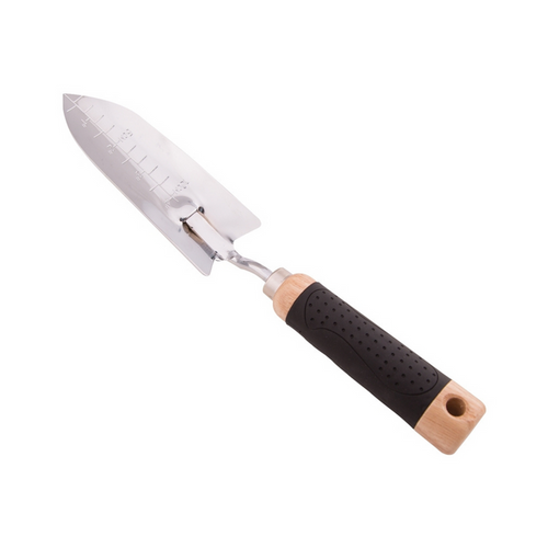 Garden Transplanting Trowel with Soft Grip Wood Handle - Pittsboro Feed