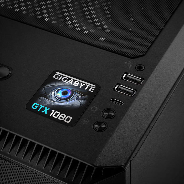 Gigabyte GeForce GTX 1080 1"x1" Chrome Effect Domed Case Badge / Sticker Logo