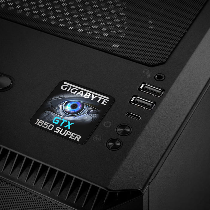 Gigabyte GeForce GTX 1650 Super 1"x1" Chrome Effect Domed Case Badge / Sticker Logo