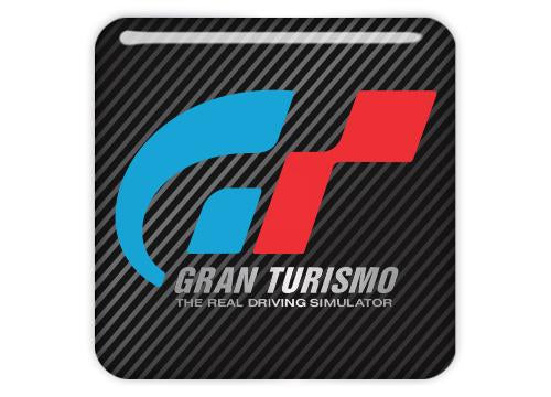 Gran Turismo GT Video Gaming 1"x1" Chrome Effect Domed Case Badge / Sticker Logo