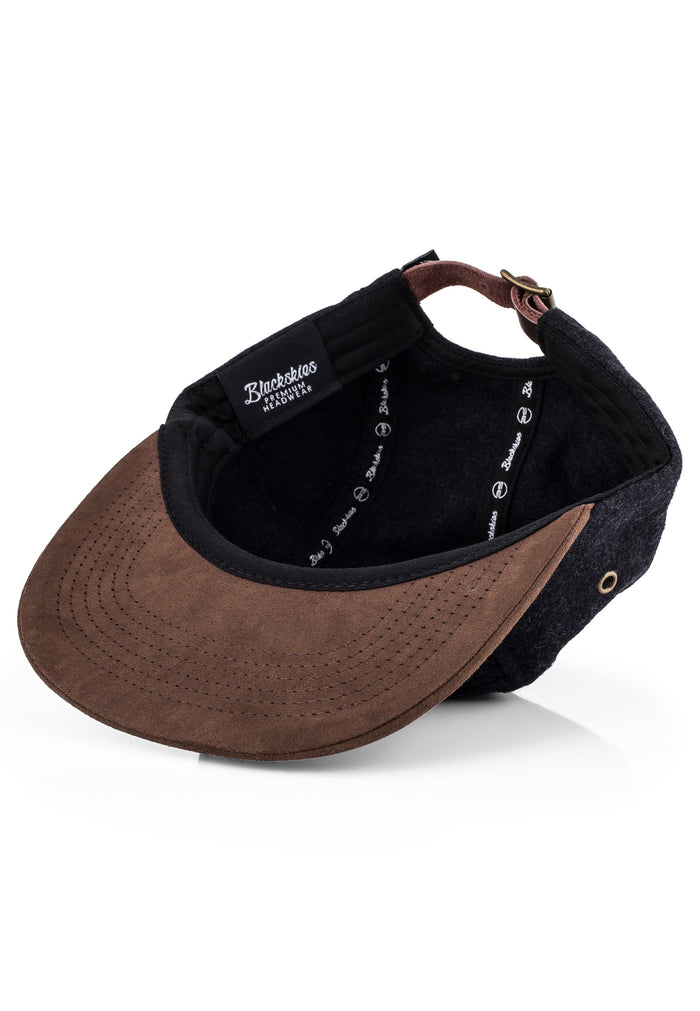Blackskies-Grounded-5-Panel-Cap-Black-Brown-Bottom-Suede