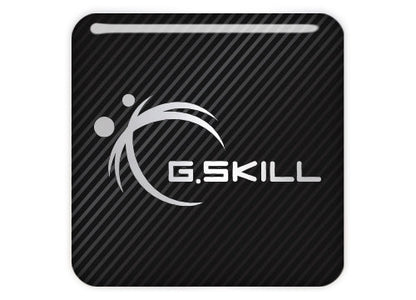 G.Skill 1"x1" Chrome Effect Domed Case Badge / Sticker Logo