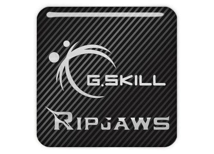 G.Skill Ripjaws RAM 1"x1" Chrome Effect Domed Case Badge / Sticker Logo
