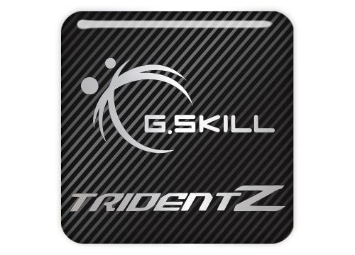 G.Skill Trident Z RAM 1"x1" Chrome Effect Domed Case Badge / Sticker Logo