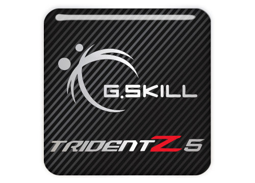 G.Skill Trident Z5 DDR5 RAM 1"x1" Chrome Effect Domed Case Badge / Sticker Logo