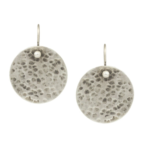 Hammered Disc Earrings-Jane Diaz