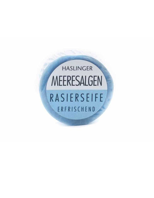 Haslinger seaweed shaving soap puck for grooming