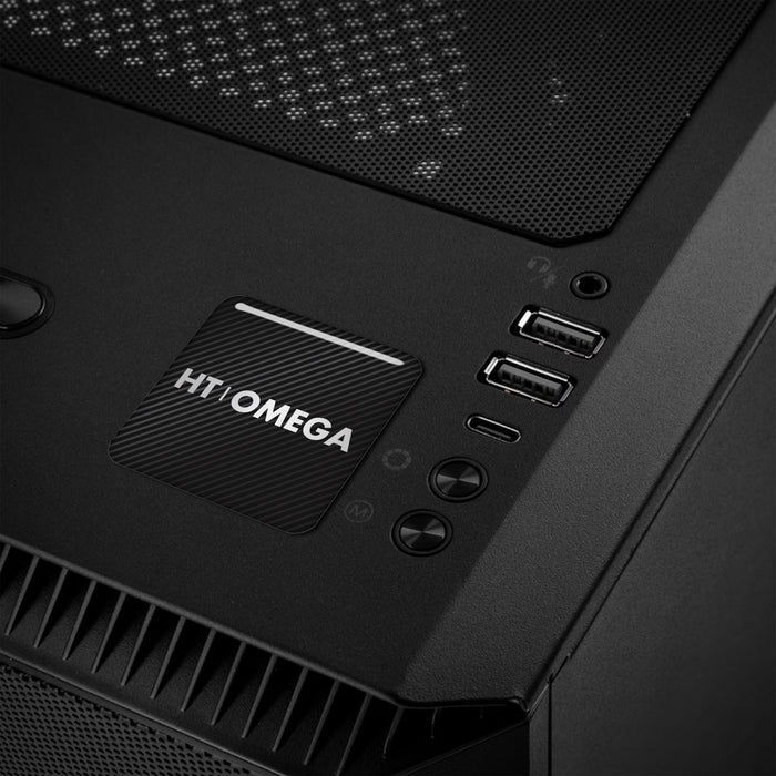 HT Omega 1"x1" Chrome Effect Domed Case Badge / Sticker Logo