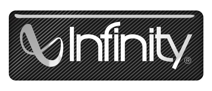 Infinity 2.75"x1" Chrome Effect Domed Case Badge / Sticker Logo