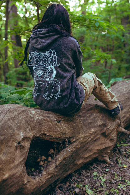 Infrasound x Aaron Brooks Black Mineral Wash Hoodie