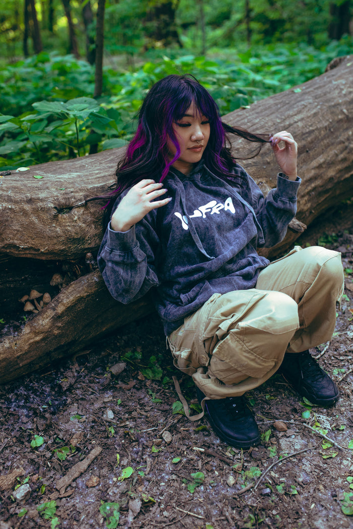 Infrasound x Aaron Brooks Black Mineral Wash Hoodie