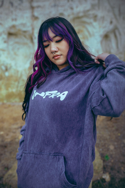 Infrasound x Aaron Brooks Purple Mineral Wash Hoodie