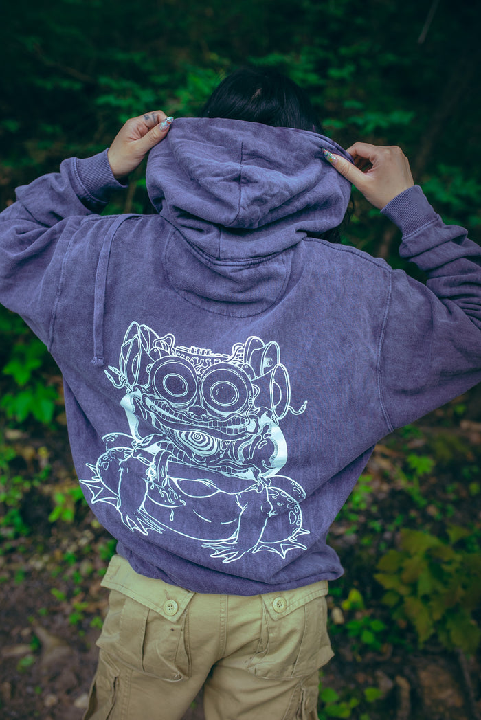 Infrasound x Aaron Brooks Purple Mineral Wash Hoodie