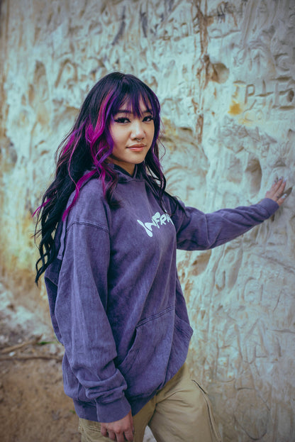 Infrasound x Aaron Brooks Purple Mineral Wash Hoodie