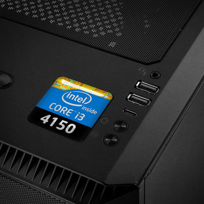 Intel Core i3 4150 1"x1" Chrome Effect Domed Case Badge / Sticker Logo