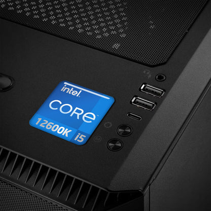 Intel Core i5 12600K 1"x1" Chrome Effect Domed Case Badge / Sticker Logo