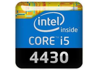 Intel Core i5 4430 1"x1" Chrome Effect Domed Case Badge / Sticker Logo
